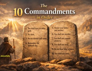 The 10 Commandments in Order According to the Bible
