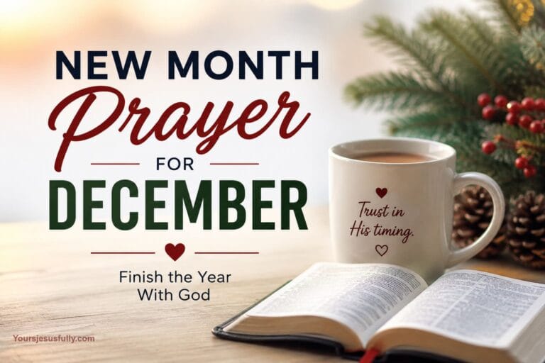 New Month Prayer for December: Finish the Year With God